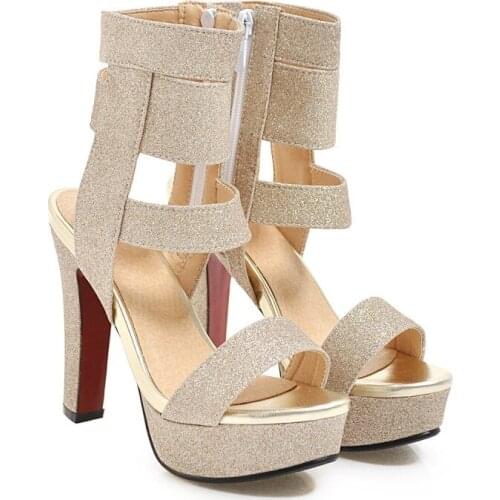 Big Size 9 10 11-17 ladies summer platform sandals women shoes woman Hollowed-out open toe tie with toe band