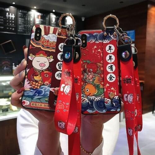 Cute 3D Embossed Phone Case for Huawei P20 P30 P40 Mate 10 20 30Lite Honor 8X 9 10 20 30Pro Soft Back Covers Lucky Money Cases