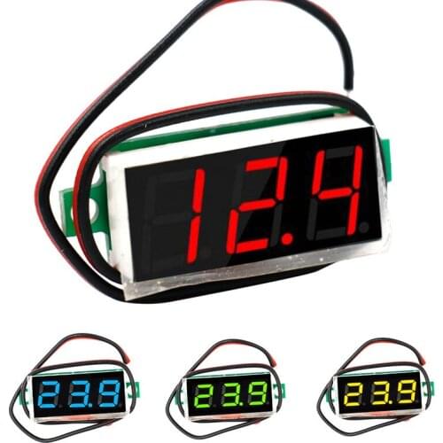 Digital LCD Digital Panel Voltmeter Voltimetro Volt Tester Gauge Voltage Meter DC 2.4V-30V 0.28 inch for Motorcycle Car 30% off