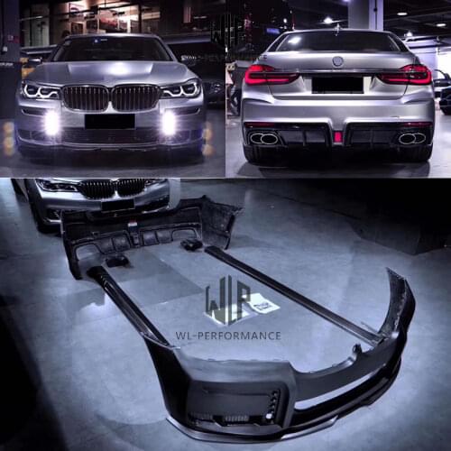 G11 FRP / Carbon fiber Car body kit Front bumper Rear bumper Side skirts New style Car styling For BMW 7 series G11 Car body kit