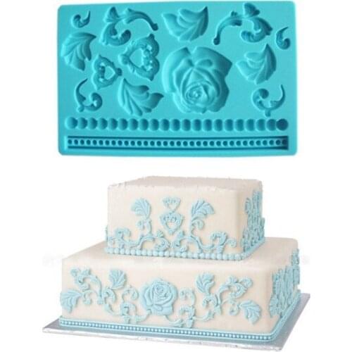 Fondant Tool Rose Shape Baking Mold Silicone Embossing Die Sugar Arts Flower D915