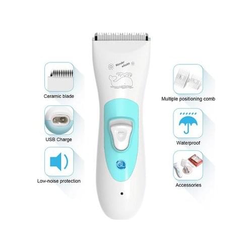 L Electric Baby Hair Trimmer Hair Clipper Baby Hair Care Cutting Remover Rechargeable Quiet Kids Infant Women Pet Hair Shaver