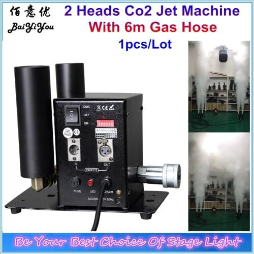 Weddding Event Double Head CO2 Jet Stage Smoke Effect Machine 2 Pipe Co2 Cyro Fog Jet Cannon Machine Special Effect