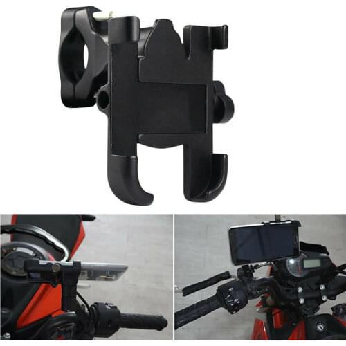 Motorcycle Handlebar Mobile Phone GPS Support Holder Mount 360 Degree Rotation Universal