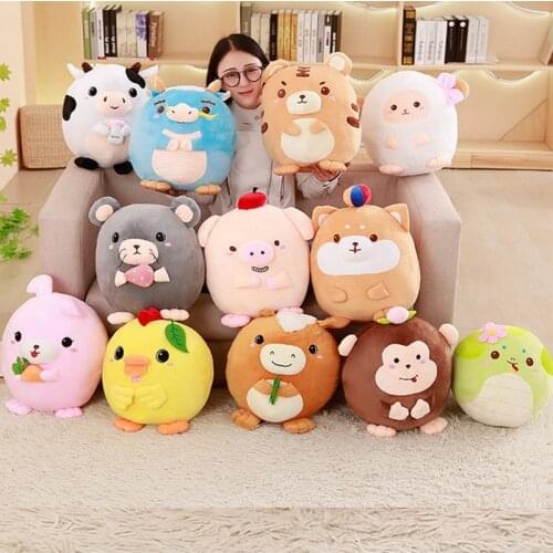 Cartoon twelve animal pillow blanket three-in-one office nap air conditioning blanket folding quilt dual-use