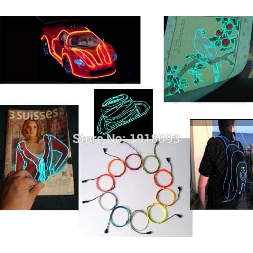 New DC-5V Drive LED Strip Toys With Flexible For 1Meter EL Wire Rope Tube Neon Thread Cold Light Glow Car Model Decor USB Driver