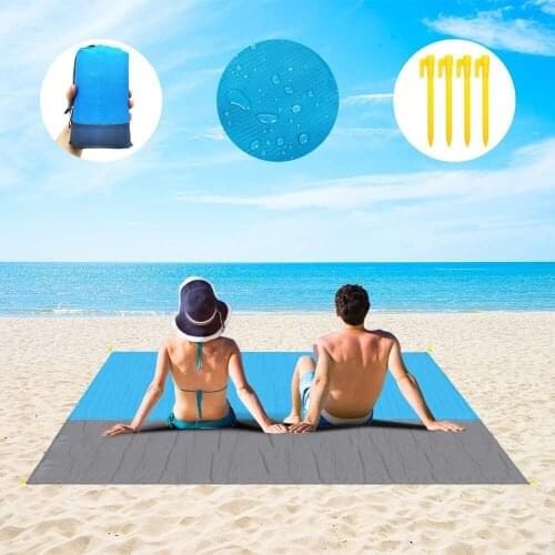 210*200cm Sandfree Blanket Outdoor Portable Beach Mat Camping Picknick Tent Folding Cover Bedding Waterproof Moistureproof Tent