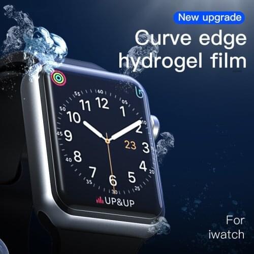 Full Cover Screen Protector For Apple Watch 4 3 40MM 44MM Not Tempered Soft Glass Film For Iwatch 1 2 Smart Watch Accessories