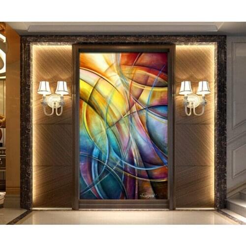 Custom 3D large mural,Dream colorful circle abstract oil painting living room backdrop,KTV Hotel wallpaper papel de parede