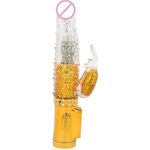 Hot Rabbit G-Spot Vibrators Passion Wave Jack Vibration Rotation Massager Multi Function Penis Sex Toys for Woman