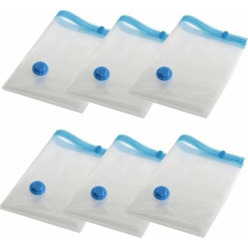Vacuum Storage Bag Transparent Foldable Clothes Blanket Quilt Home Organizer Bag Space Saving Seal Bags Organization
