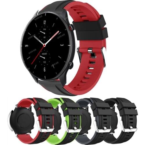 Sport Strap For Huami Amazfit GTR 2 2E 47mm 22mm Silicone Smart Watch Accessory Bracelet For Amazfit Pace Stratos 2 2S 3 belt