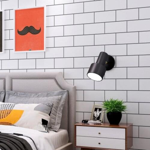 Nordic Black and White Plaid Wallpaper Pvc Self-adhesive Bathroom Wall Tile Sticker Decoration Living Room Modern Home Wallpaper