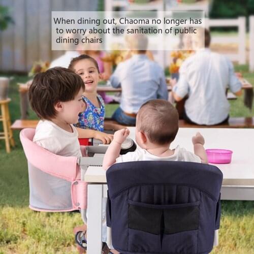 Portable Baby Desk Chair Fold-able Childrens Travel High Chair with Mesh Backrest for Dining Table Infant Kids Products
