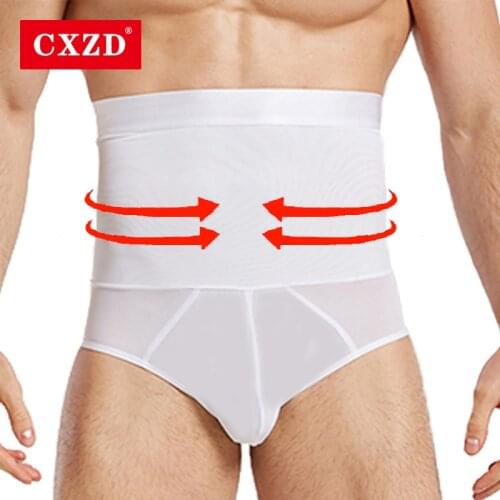 CXZD Mens Tummy Control Panties Buttocks Lifter Waist Trainer Slimming Underwear High Waist Body Shapers Shapewear Briefs