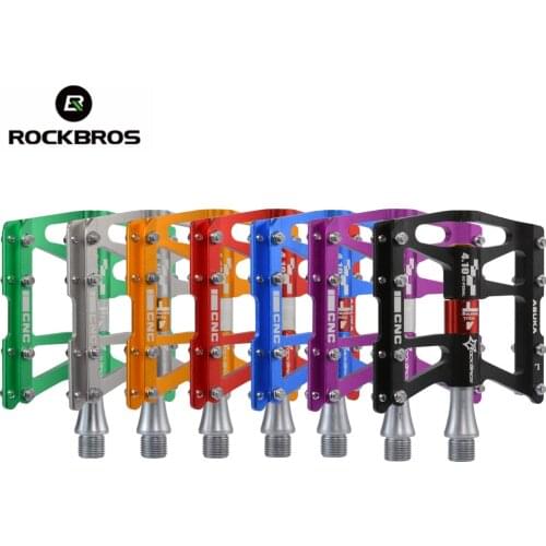 ROCKBROS 4 Bearings Bicycle Pedal Anti-slip Ultralight CNC MTB Mountain Bike Sealed Bearing Pedals Cycling Bicycle Accessories