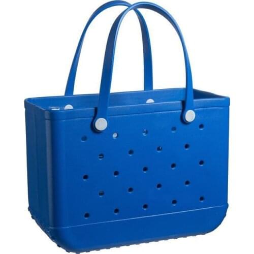 Large Capacity EVA Baskets Women Beach Use Tote Bags Vacation Handbags Fashion Solid Color Female Summer Handbags