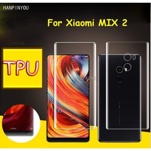 Front / Back Full Coverage Clear Soft TPU Film Screen Protector For Xiaomi Mi Mix 2 Mix2 Cover Curved Parts (Not Tempered Glass)