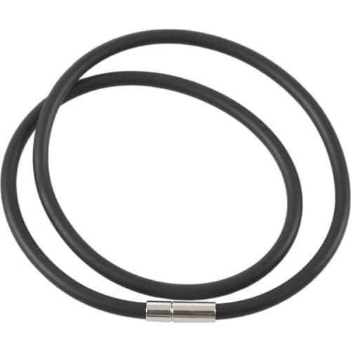 10 Black Rubber Lace Choker Necklace 450x4mm per Woman Man