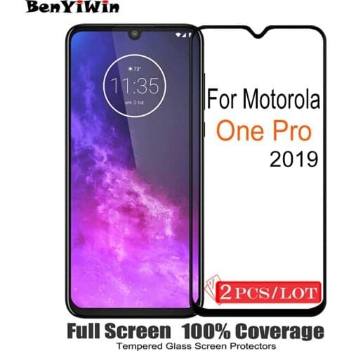 2PCS Original Full Cover Screen Protector Tempered Glass For Motorola One Pro 9H Protective Glass For Moto One Pro XT2010 Film