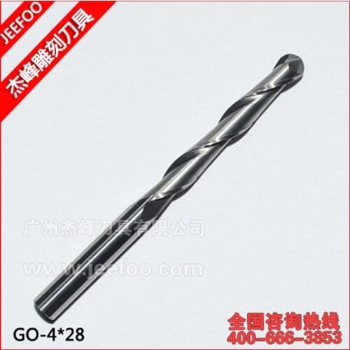 4*28 Two Flutes Spiral Ball Nosed Bits, CNC Cutting Tools, CNC Router Bits for Engraving Machine