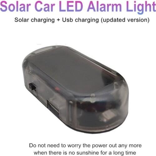 Car Led Light Auto Car Alarm Lamp Security System Warning Theft Flash Blinking Lamp Solar Power Anti-Theft LED Light