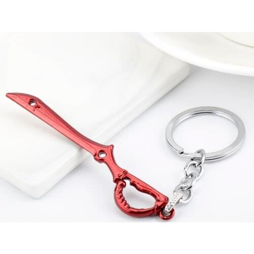 Anime KILL LA KILL Knife Pendant Keychain Men Women Weapon Chaveiro Key Rings Metal Key Holder