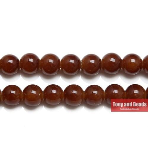 16" Imitation Coffee Round Glass Loose Beads 6 8 10MM Pick Size for Jewelry Making IJ1