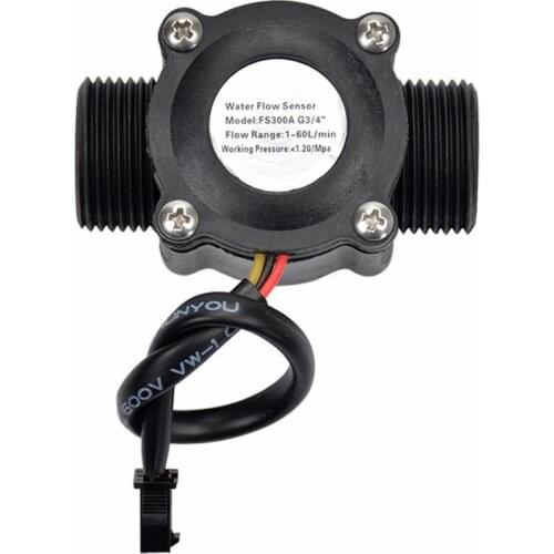 FS300A Water Flow Sensor 1-60L/min G3/4" DN20mm Ceramics Shaft Zhongjiang Sea