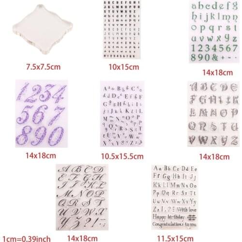 DIY Letter Alphabet Silicone Cake Cookie Cutter Embosser Stamp Sticky Pad Tools