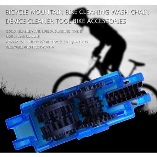 Dropshipping Portable Bicycle Chain Cleaner Bike Brushes Scrubber Wash Tool Mountain Cycling Cleaning Kit Outdoor Accessory