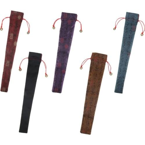 Chinese/Spanish/Japanese Vintage Retro Hand Pocket Fan Bag Holder Silk Folding Fan Protector Pouch