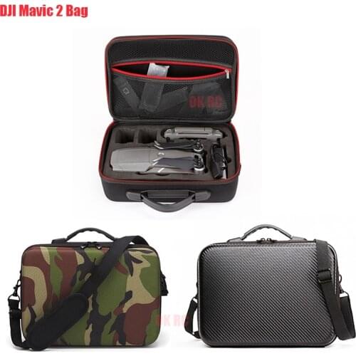 Shoulder Bag for DJI Mavic 2 Pro Carrying Case for Mavic 2 Zoom Storage Bag PU Handbag for DJI Drone Body 3 Batteries Camouflage