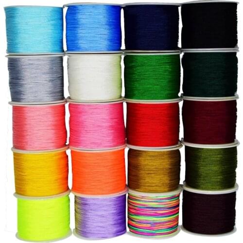 0.8mm Rattail Braid Nylon Cord+2000m/20rolls DIY Jewelry Accessories Macrame Rope Bracelet Chinese Knot String