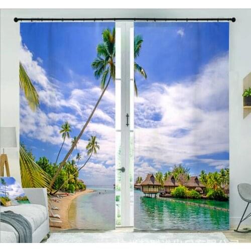 Semi-blackout Curtains office Bedroom 3D Window Curtains living room decorate High precision Cortinas Drapes Rideaux pillowcase