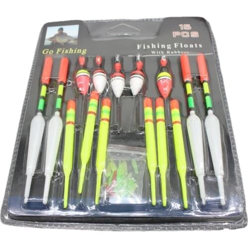 15 A group Carp Fishing Line Bobber Group Fish Float Fishing Tackle China Hook Buoy Fish Floating Tiple Suit Accessories