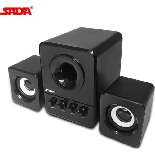 SADA D-203 Combination Speaker USB Wired Computer Speaker Bass Stereo Music Player Subwoofer Sound Box Speaker for Smart Phone