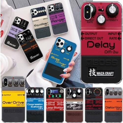 Boss Distorion Pedal Phone Case For iphone 12 11 Pro Max Mini XS Max 8 7 6 6S Plus X 5S SE 2020 XR Silicone Soft Cover