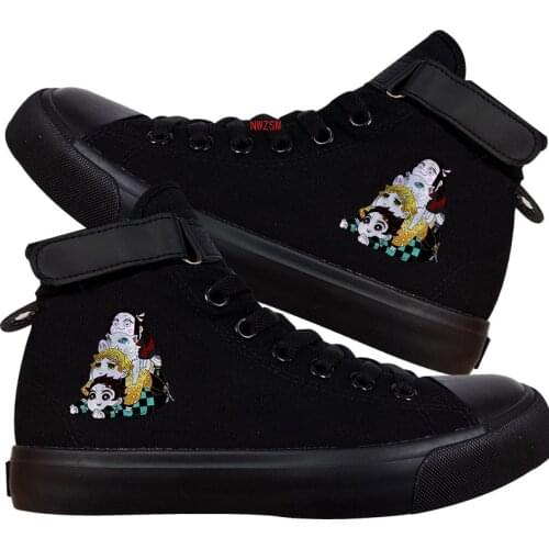 Unisex Demon Slayer: Kimetsu no Yaiba plimsolls canvas shoes rope soled shoes Kamado Tanjirou Kamado Nezuko Daily Shoes