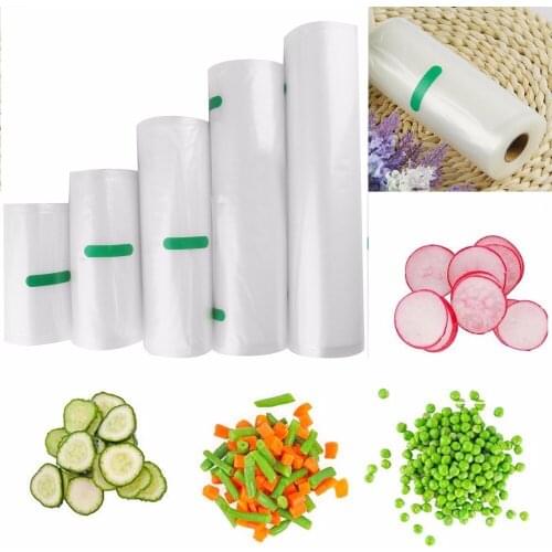 Vacuum Bag Sealer Vacuum Food Bag Storage Bags Fresh-Keeping Safety Saver Packing Kitchen Fruit Veg Tool 12x500/15x500/20x500cm