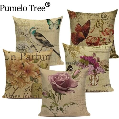 Vintage Decorative Cushion Covers Animal Plant Pillow Case For Pillow Customied Nordic Pillow Cases Cushion Covers Sofa