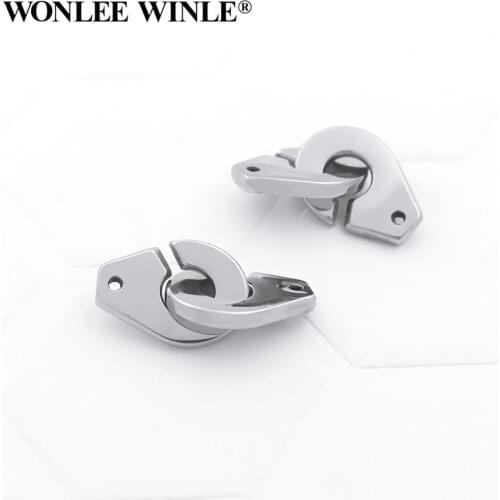 Wonlee Winle Stainless Steel Small Hole Handcuffs Beads Charm For Bracelet Jewelry Making DIY Men&Women Bracelets