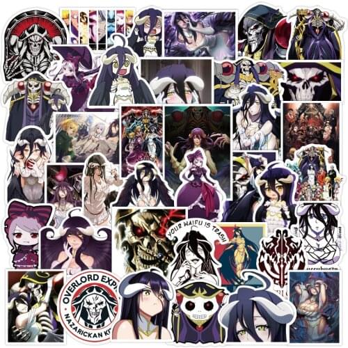 10/50pcs Vintage Anime Overlord Stickers Painting Decals Graffiti Stickers For Phone Car Suitcase Cool Laptop Sticker Skateboard
