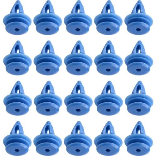 20Pcs LR027255 Car Wheel Moulding Trim Fixing Clips Blue Plastic Fit For Land Rover Range Rover Evoque