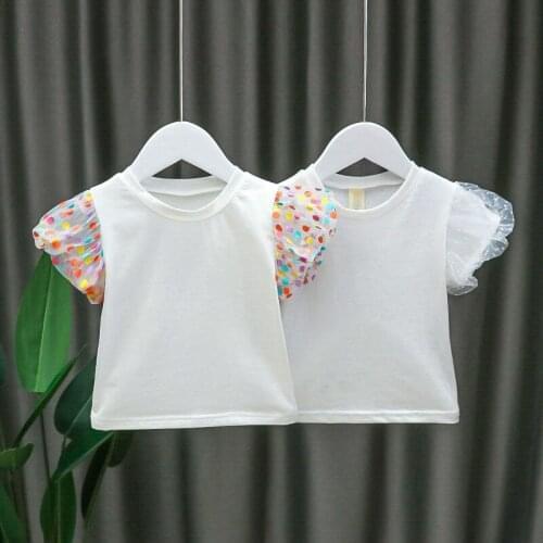2020 Baby Girl boy Fashion Cotton dot lace shirt blouse Clothes Children kids Good quality comfortable clothes Clothing