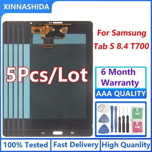 5pcs/lot For Samsung Galaxy Tab S 8.4 T700 T705 Lcd SM-T700 SM-T705 LCD Display Touch Screen Digitizer Glass Assembly