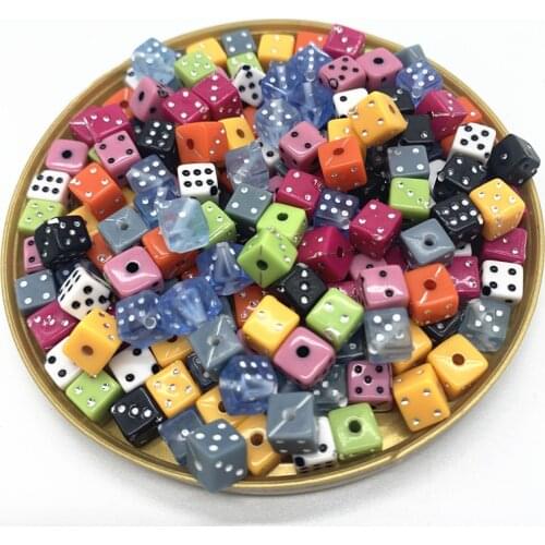 50PCS/Lot 6 Sided Portable Drinking Dice 6MM Acrylic Round Corner Board Game Dice Party Gambling Game Cubes Digital Dices#QN11