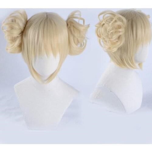 Anime Comic My Hero Academia Boku no Hero Academia Himiko Toga Blonde Short Styled Cosplay Wig + Wig Cap