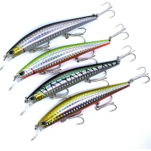 AOCLU Jerkbait wobblers 4 pcs/lot 12cm 20.0g Hard Bait Minnow Crank Fishing lures magnet weight transfer system for long casting