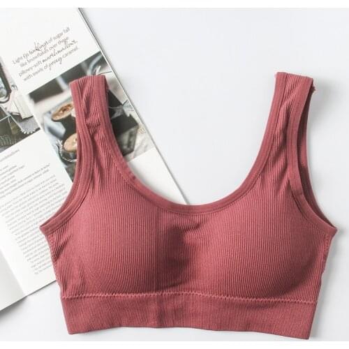 Women Sexy Tube Top Padded Bras Beauty V-Back Wrapped Chest Fitness Bras Underwear